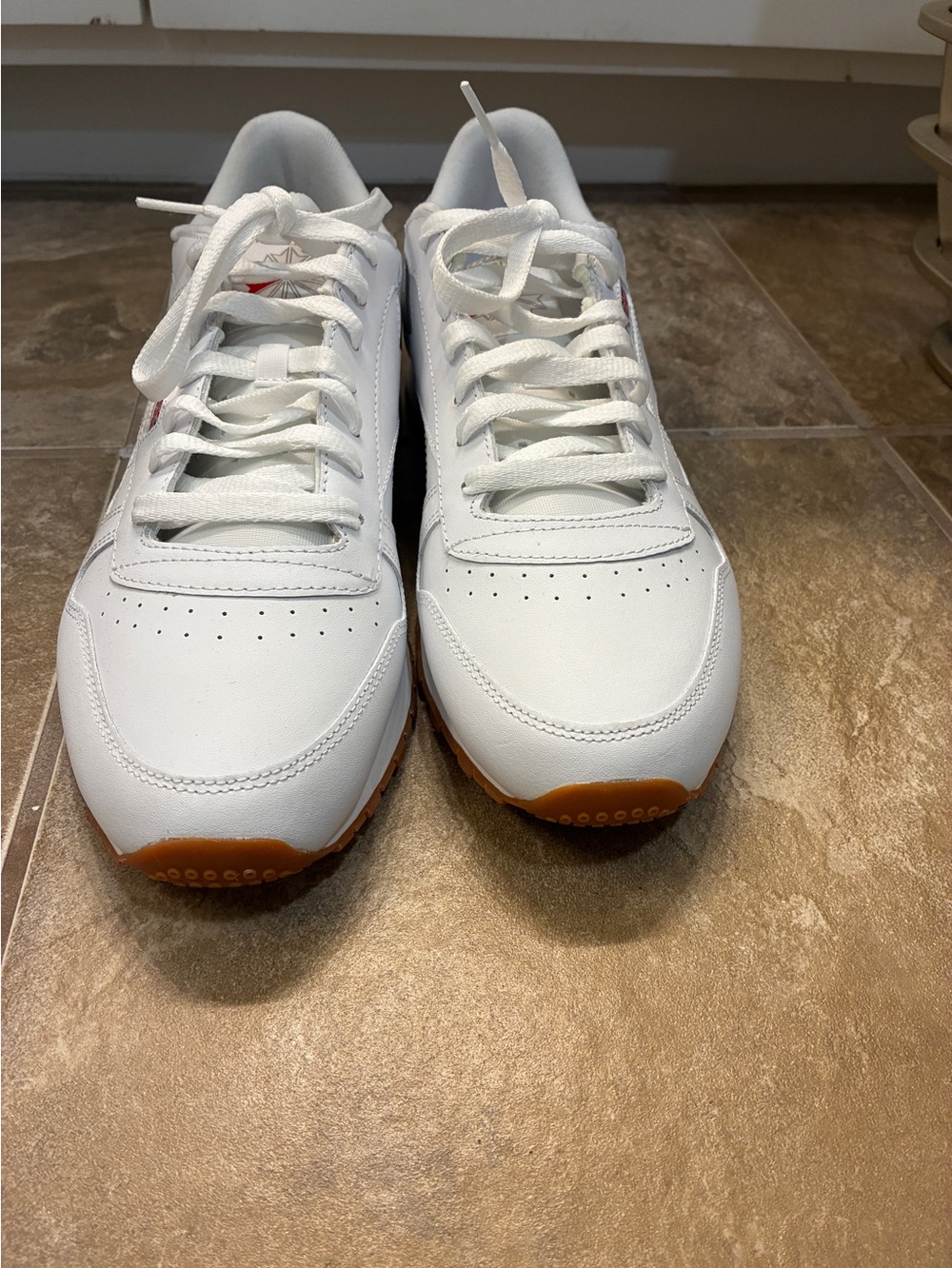 Reebok White Sneakers with Gum Outsole